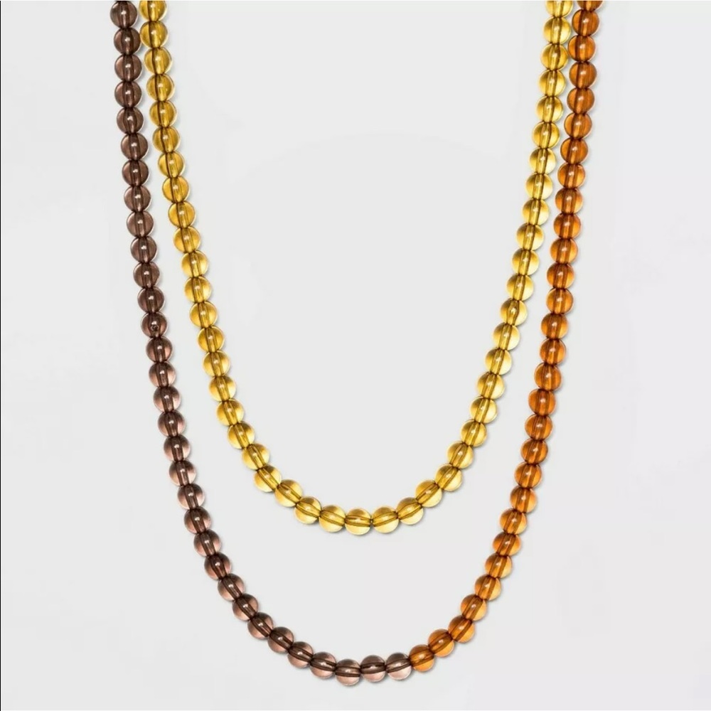 Endless Beaded Necklace - A New Day - Brown Nickel Free Brown. 
Length 40” new